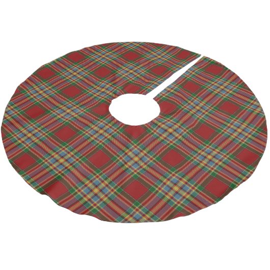 Schotse Clan Chattan Rood Groen Geel Blauw Tartan Kerstboom Rok (Gekanteld)