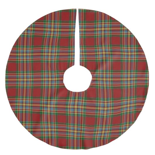 Schotse Clan Chattan Rood Groen Geel Blauw Tartan Kerstboom Rok (Voorkant)