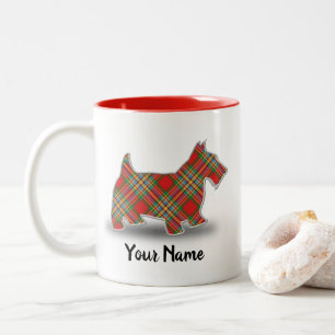 Schotse Clan Chattan Tartan Scottish Terrier Tweekleurige Koffiemok