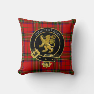 Schotse Clan Crest Tartan Lion Kussen