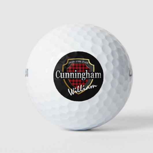 Schotse Clan Cunningham personaliseren Jouw naam Golfballen (Voorkant)