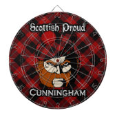 Schotse Clan Cunningham Tartan Dartboard Dartbord (Voorkant)
