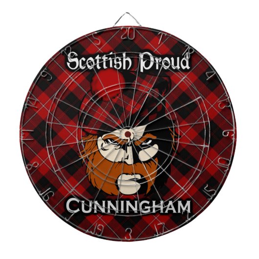Schotse Clan Cunningham Tartan Dartboard Dartbord (Voorkant)