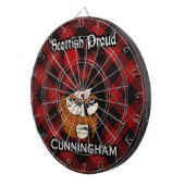 Schotse Clan Cunningham Tartan Dartboard Dartbord (Voorkant Rechts)