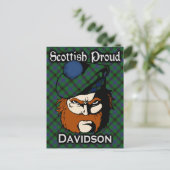Schotse Clan Davidson Tartan Briefkaart (Staand voorkant)