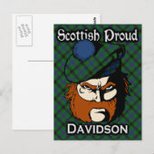 Schotse Clan Davidson Tartan Briefkaart (Voorkant / Achterkant)