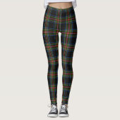 Schotse Clan Denniston Tartan Dames Leggings (Voorkant)