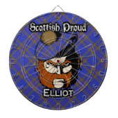 Schotse Clan Elliot Tartan Dartboard Dartbord (Voorkant)