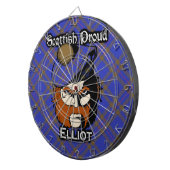Schotse Clan Elliot Tartan Dartboard Dartbord (Voorkant Rechts)