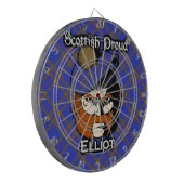Schotse Clan Elliot Tartan Dartboard Dartbord (Voorkant Links)