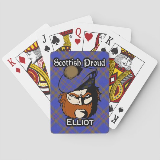 Schotse Clan Elliot Tartan Deck Speelkaarten (Achterkant)