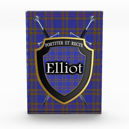 Schotse Clan Elliot Tartan Fotoblokken (Voorkant)