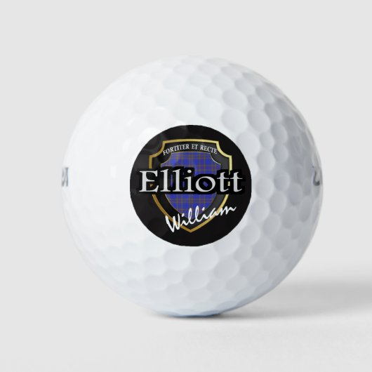 Schotse Clan Elliott personaliseren Jouw naam Golfballen (Voorkant)