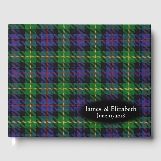Schotse clan Farquharson Tartan Plaid Wedding Gastenboek (Voorkant)