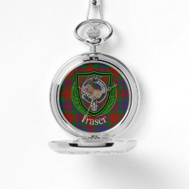 Schotse Clan Fraser Tartan & Wapen Horloge