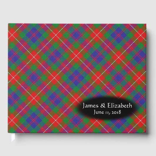 Schotse clan Fraser van Lovat Tartan Plaid Wedding Gastenboek (Voorkant)