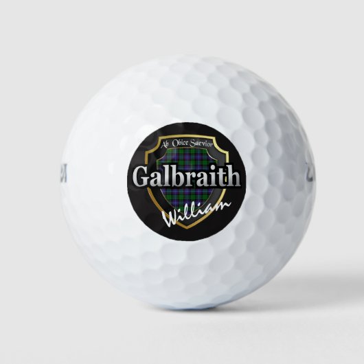 Schotse clan Galbraith personaliseren Jouw naam Golfballen (Voorkant)