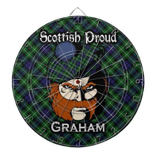 Schotse Clan Graham Tartan Dartboard Dartbord (Voorkant)