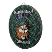 Schotse Clan Graham Tartan Dartboard Dartbord (Voorkant Rechts)