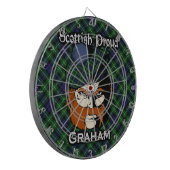 Schotse Clan Graham Tartan Dartboard Dartbord (Voorkant Links)