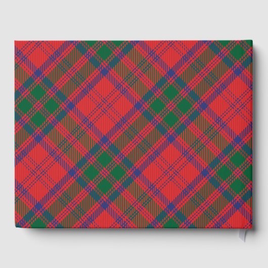 Schotse Clan Grant Rode Groene Blauwe Geruite Trou Gastenboek (Achterkant)