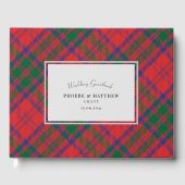 Schotse Clan Grant Rode Groene Blauwe Geruite Trou Gastenboek (Voorkant)