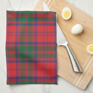 Schotse Clan Grant Rood Blauw Groen Geruit Tartan Theedoek