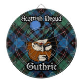 Schotse Clan Guthrie Tartan Dartboard Dartbord (Voorkant)