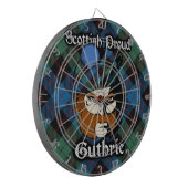 Schotse Clan Guthrie Tartan Dartboard Dartbord (Voorkant Links)