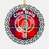 Schotse Clan Haig Tartan en Wapenschild Keramisch Ornament (Voorkant)