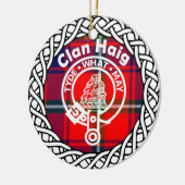 Schotse Clan Haig Tartan en Wapenschild Keramisch Ornament (Links)