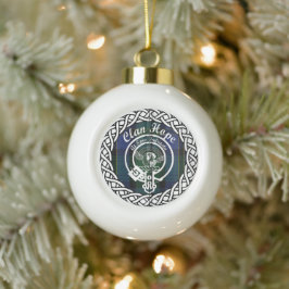 Schotse Clan Hope Tartan en Wapen Keramische Bal Ornament