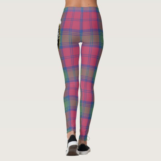 Schotse Clan Lindsay Oude Crest Tartan Dames Leggings (Achterkant)