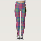Schotse Clan Lindsay Oude Crest Tartan Dames Leggings (Voorkant)