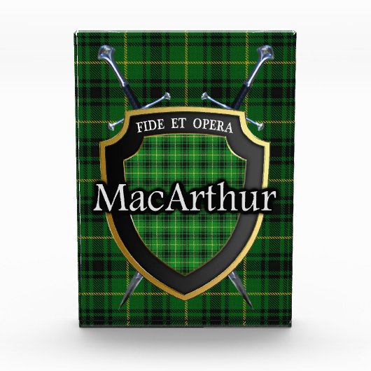 Schotse Clan MacArthur Tartan Fotoblokken (Voorkant)