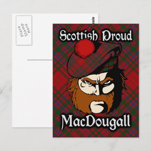 Schotse Clan MacDougall Tartan Briefkaart (Voorkant / Achterkant)