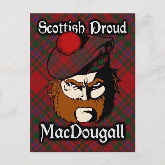 Schotse Clan MacDougall Tartan Briefkaart (Voorkant)