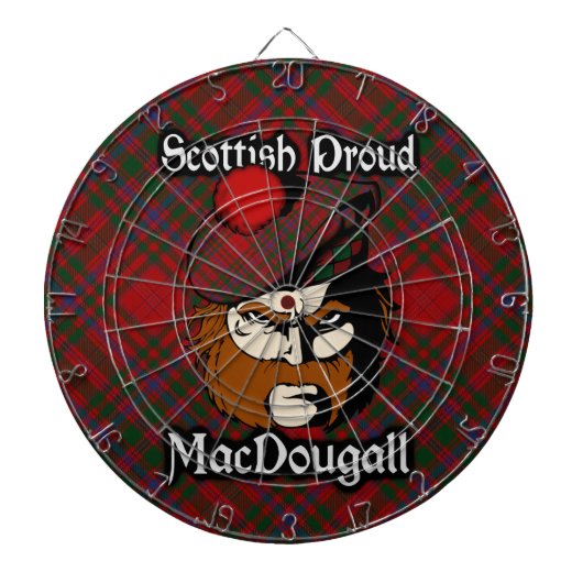Schotse Clan MacDougall Tartan Dartboard Dartbord (Voorkant)