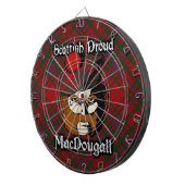 Schotse Clan MacDougall Tartan Dartboard Dartbord (Voorkant Rechts)
