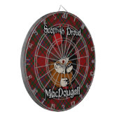 Schotse Clan MacDougall Tartan Dartboard Dartbord (Voorkant Links)