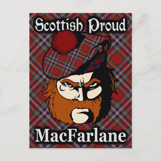 Schotse Clan MacFarlane Tartan Briefkaart (Voorkant)