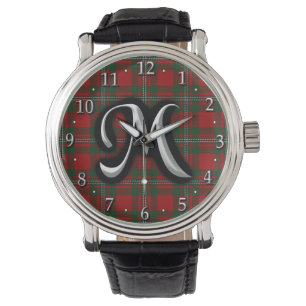 Schotse Clan MacGregor Monogram Tartan Horloge