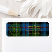 Schotse clan MacKenzie Tartan Gold Name-Initiaal Etiket (Insitu)