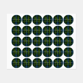 Schotse clan MacKenzie Tartan Gold Name-Initiaal Labels