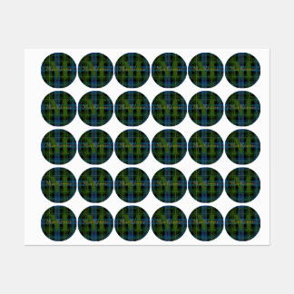 Schotse clan MacKenzie Tartan Gold Name-Initiaal Labels
