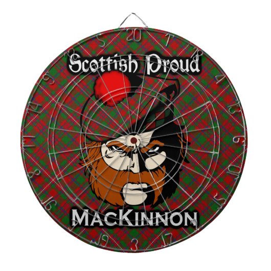 Schotse Clan MacKinnon Tartan Dartboard Dartbord (Voorkant)