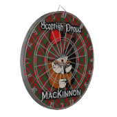 Schotse Clan MacKinnon Tartan Dartboard Dartbord (Voorkant Links)