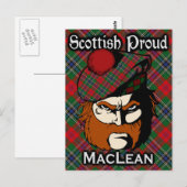 Schotse Clan MacLean Tartan Briefkaart (Voorkant / Achterkant)