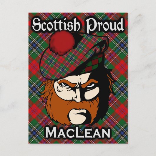 Schotse Clan MacLean Tartan Briefkaart (Voorkant)