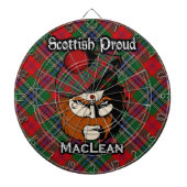 Schotse Clan MacLean Tartan Dartboard Dartbord (Voorkant)